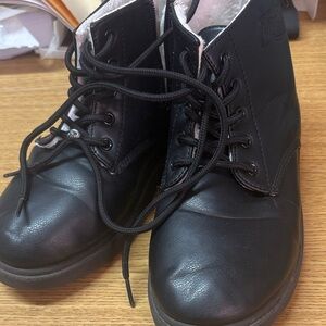 Declay Kids Black Leather Boots Size 36UK 4-41/2